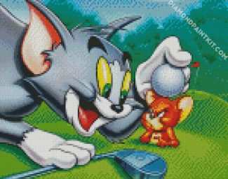 Tom And Jerry Golfers diamond painting