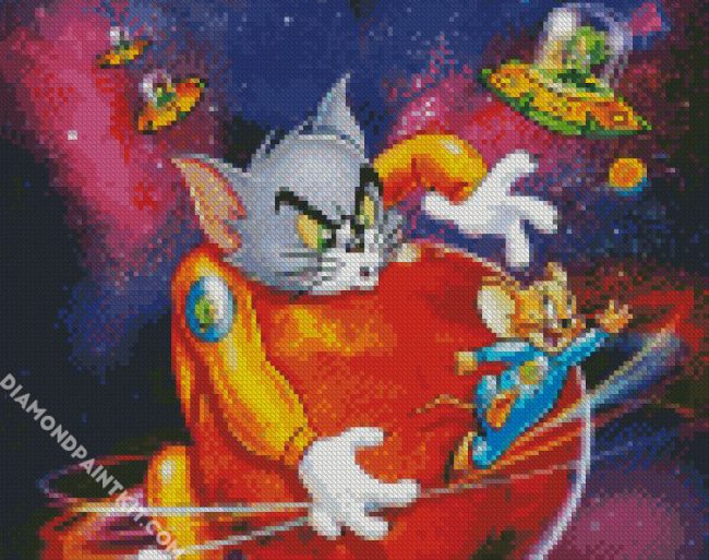 Tom And Jerry In Space diamond painting