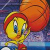 Tweety Bird Basketball diamond painting