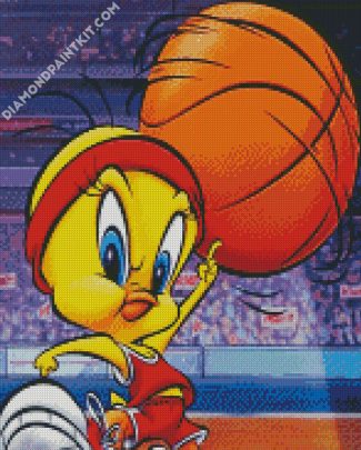 Tweety Bird Basketball diamond painting