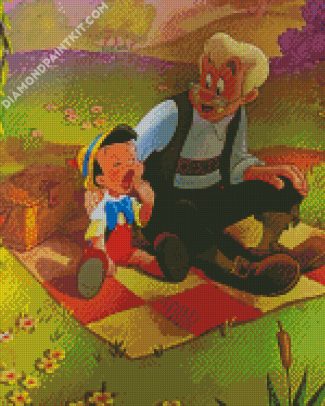 Pinocchio And Geppeto diamond painting