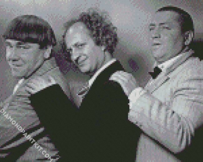 The Three Stooges Black And White diamond painting