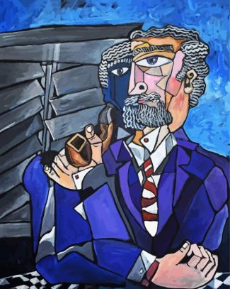 Abstract Man With Pipe diamond painting