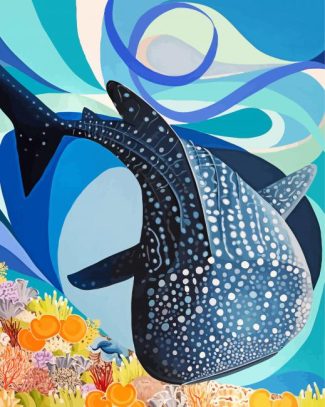 Abstract Whale Shark diamond painting