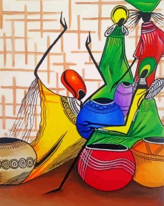 Abstract African Women Diamond painting