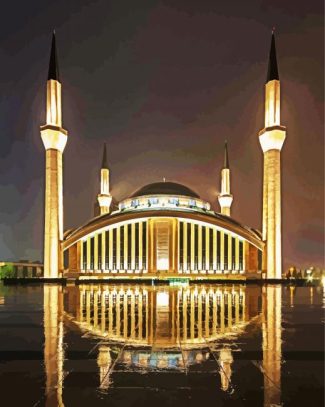Ahmet Hamdi Akseki Mosque Ankara Turkey diamond painting