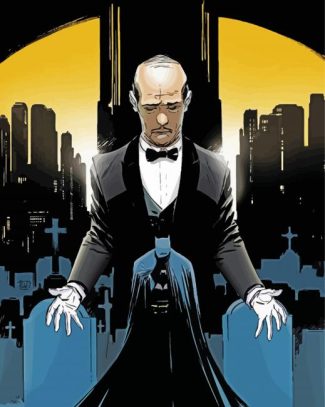 Alfred Pennyworth And Batman diamond painting