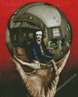 Allan Poe Crystal Ball diamond painting