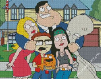 American dad characters diamond painting