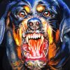 Angry Rottweiler Dog diamond painting