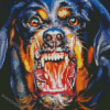 Angry Rottweiler Dog diamond painting