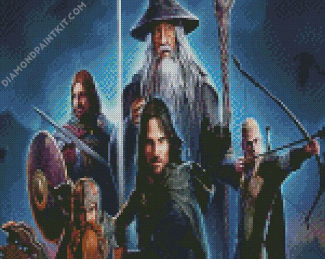 Aragorn And Lord Of The Rings Characters Art diamond painting