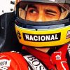 Ayrton Senna Wearing a Helmet diamond painting