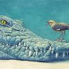 Bird On Alligator diamond painting