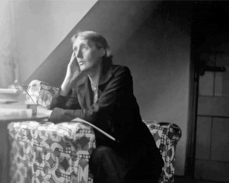 Black And White Virgina Woolf diamond painting
