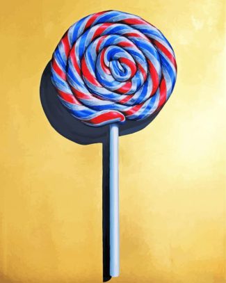 Blue Red Lollipop diamond painting