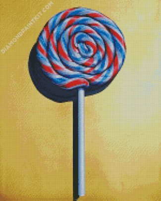 Blue Red Lollipop diamond painting