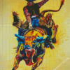 Bull Rider Art diamond painting