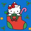 Christmas Hello Kitty diamond painting