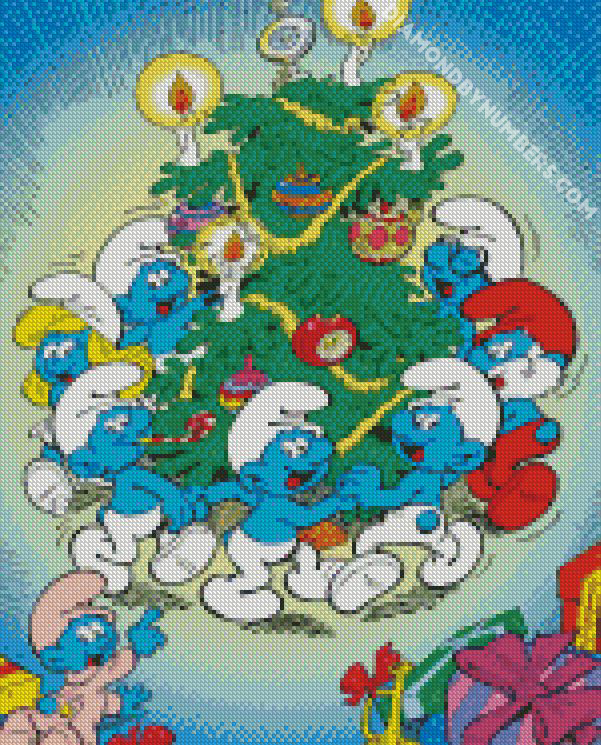Christmas The Smurfs Diamond painting
