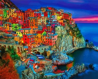 Cinque Terre Colorful Houses diamond painting