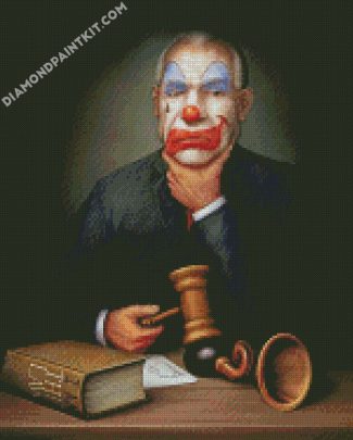 Clown Judge diamond painting