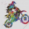 Colorful Motocross diamond painting