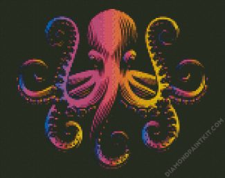 Colorful Octopus diamond painting