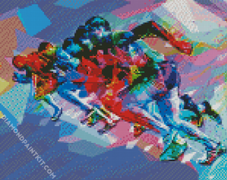 Colorful Runners diamond painting