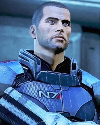 Commander Shepard Mass Effect diamond painting