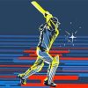 Cricket Player Art Diamond painting