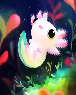 Cute Axolotl Art diamond painting