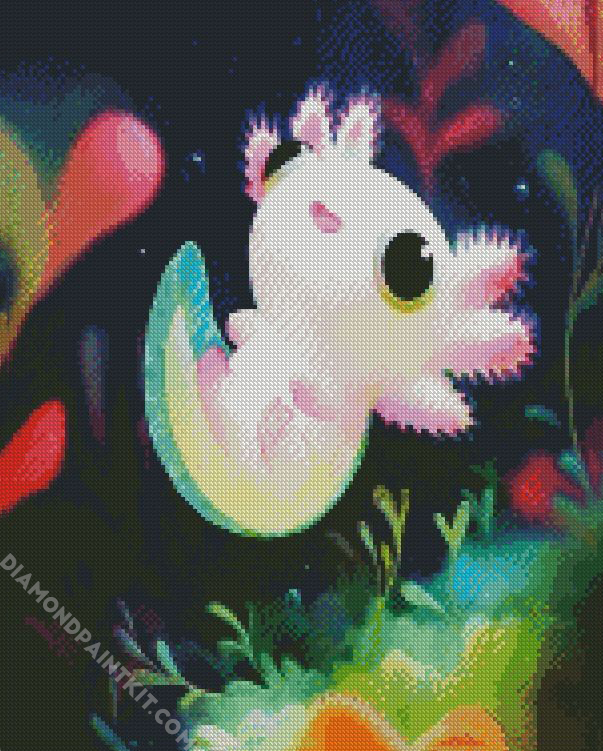 Cute Axolotl Art - 5D Diamond Painting 