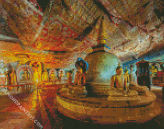 Dambulla Royal Cave Temple And Golden Temple Sri Lanka diamond painting