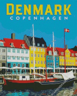 Denmark Copenhagen Poster diamond painting