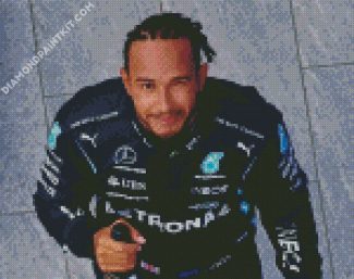 Driver Lewis Hamilton Diamond painting