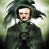 Edgar Allan Poe And Cat diamond painting