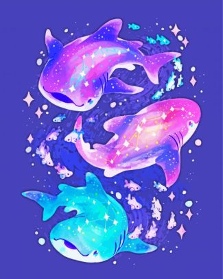 Fantasy Whale Sharks diamond painting