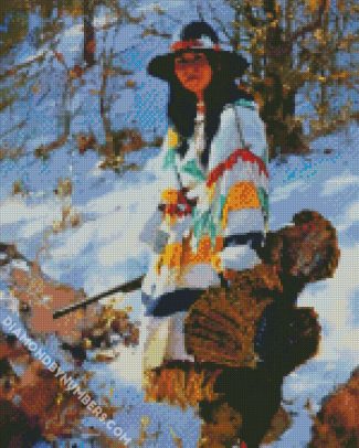 Female Turkey Hunter Art diamond painting