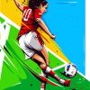Girl Football Player diamond painting
