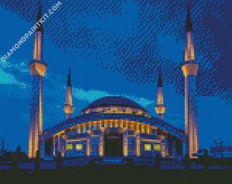 Ahmet Hamdi Akseki Mosque Ankara At Night diamond painting