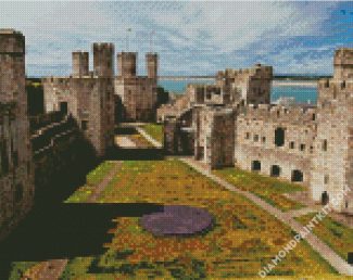 Anglesey Caernarfon Castle diamond painting