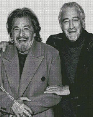 Black And White Al Pacino And Robert De Niro diamond painting