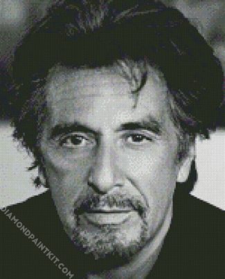Close Up Black And White Al Pacino diamond painting