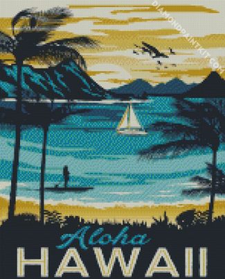 Hawaii Aloha Poster diamond painting