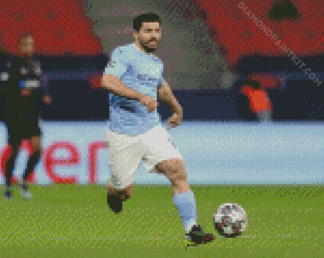 Sergio Aguero Manchester City Player diamond painting