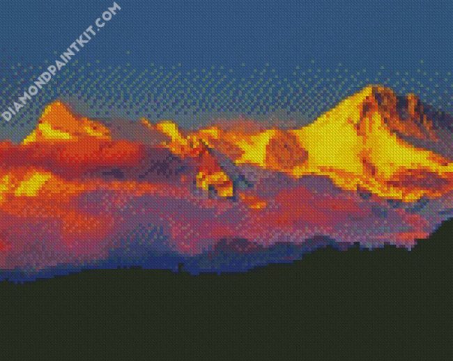 Sunset In Annapurna diamond painting