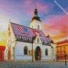 St Mark Church Zagreb diamond painting