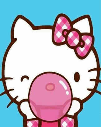 Hello Kitty Bubble Gum diamond painting