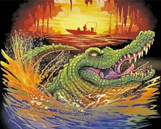 Illustration Alligator diamond painting